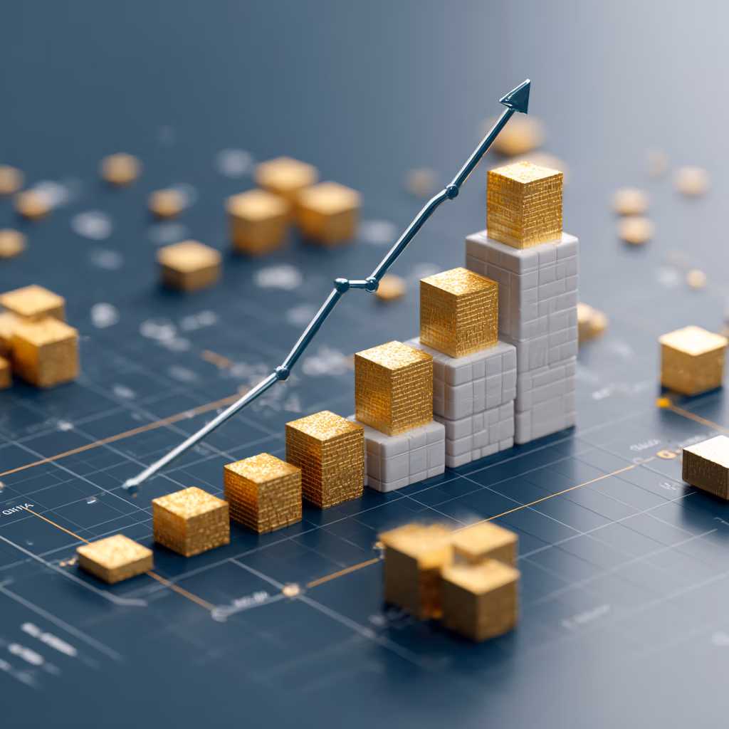 How much is my business worth? Visual representation of three business valuation methods (EBITDA, DCF, Market Comps) converging to determine the final, high Enterprise Value of an SME.